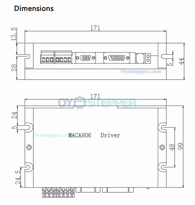 MCAC806 400W 36V-80V 8A AC Servo Motor Driver Controller